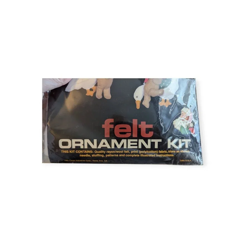 Vintage 1985 Titan Needlecraft Felt Ornament Kit Set of 4- 4